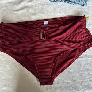 Time and tru Burgundy High-Waisted Bikini Bottoms size 3x NWT🍀